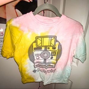 Tie Dye Polaroid Cropped T-shirt